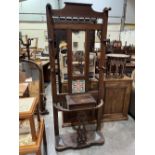 A mahogany hallstand. 76' high