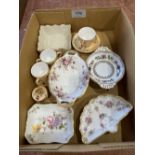 A box of Royal Worcester and other small ceramics