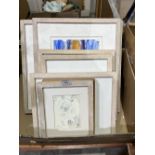 NAN FRANKEL. BRITISH 1921-2000 Seven framed watercolours and drawings from the artist's studio. (