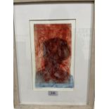 NAN FRANKEL. BRITISH 1921-2000 An abstract study. Signed. Artist's proof 10½' x 6½' Prov: The