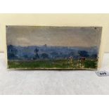 MANNER OF JOHN CONSTABLE An extensive landscape. Oil on canvas 4½' x 10'. Unframed