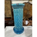 A Victorian Burmantofts Faience jardiniere pedestal. 27' high