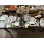 Three boxes of ceramics