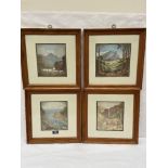 Four framed and mounted prints. South African scenes 7' x 6½'