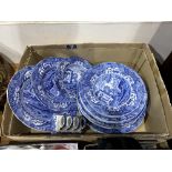 A box of Spode Italian pattern ceramics