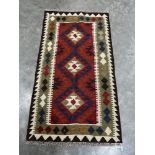 A Maimana Kilim rug, 1.45m x 0.80m