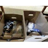 Four boxes of ceramics and sundries