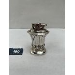 A silver plated Ronson Newport table lighter. 3' high
