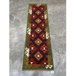 A Maimana Kilim carpet runner. 2.00m x 0.61m