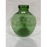 A Viresa Italian green glass terrarium. 14' high