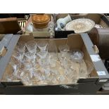 A box of glassware