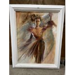 ANNA FARRELL DOYLE. BRITISH 21ST CENTURY Study of a dancer. Signed. Oil on board 38' x 29'