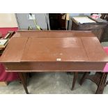 A painted pine table-top clerk's desk. 45' wide