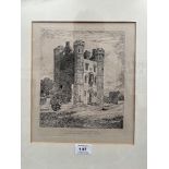 JOHN SELL COTMAN. BRITISH 1782-1842 Middleton Tower. Norfolk. Etching 9¾' x 8' to plate marks
