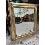 A gilt framed wall mirror with bevelled plate. 31' x 26½'