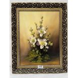 CLEM. SPENCER. BRITISH 20TH CENTURY A flowerpiece. Signed. oil on board 16' x 12'