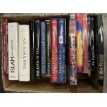 A box of books on art