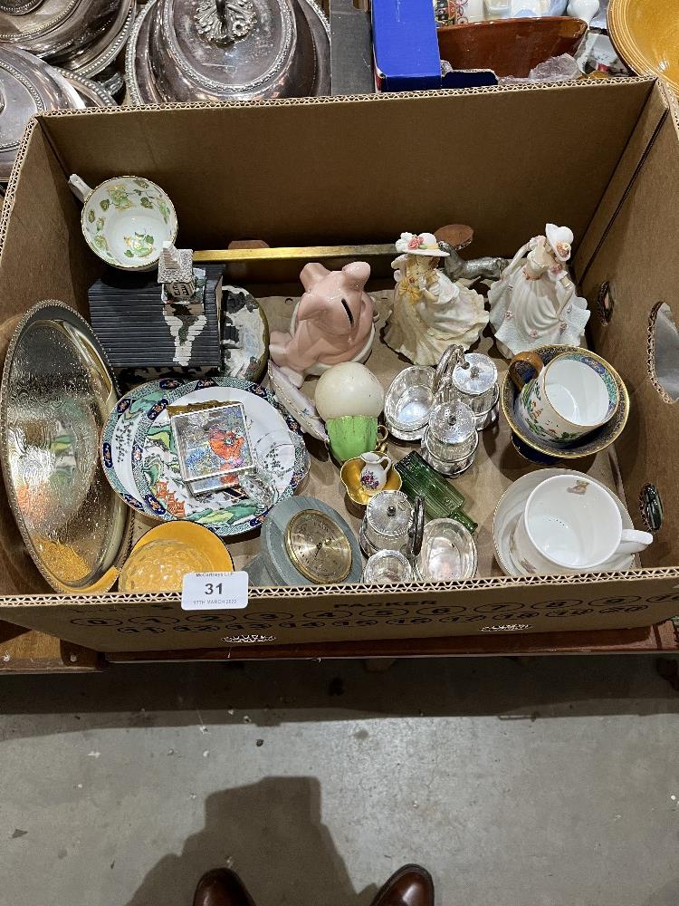 Two boxes of china, glass and sundries - Image 2 of 2