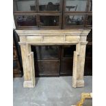 A 19th century pine chimneypiece. 54'w x 47'h