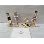 Four Royal Doulton figures - 'The Bathers Collection' to include certificates
