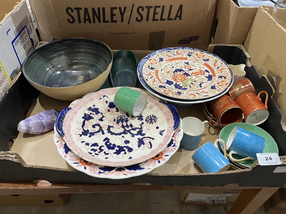 Two boxes of 19th century and later ceramics - Image 2 of 2