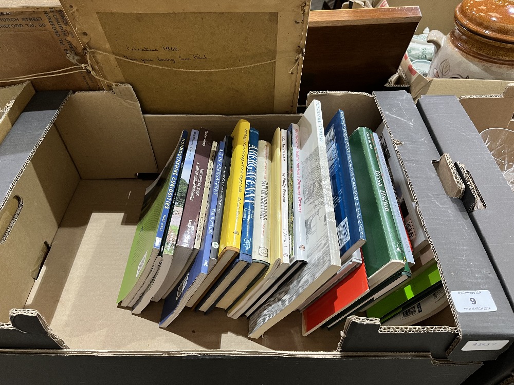 A box of books, Abergavenny, Welsh Marches interest