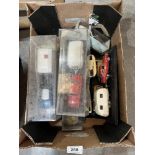 A box of car and caravan diecast groups