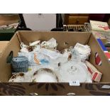 Two boxes of ceramics