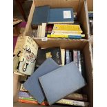 Five boxes of books