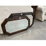 Two oak framed wall mirrors