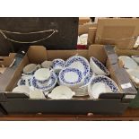 Two boxes of 1970s dinner and teaware