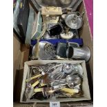 A quantity of cutlery, platedware and sundry metalware