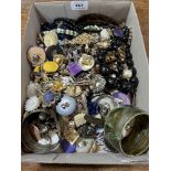 A box of costume jewellery