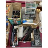 A large collection of pen parts, pen boxes etc.