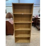 An open bookcase of five shelves. 70'h x 30'w