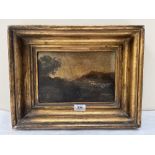 EARLY 19TH CENTURY SCHOOL Extensive landscapes. A pair. Oil on oak panel. 6¾' x 10'