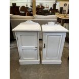 Two Victorian painted pot cupboards