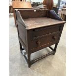 An antique joined oak washstand. Elements 17th/18th century. Adopted from another article. 27' wide