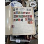 A collection of stamps in four albums and loose