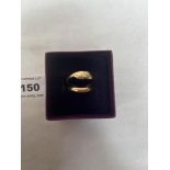 A 9ct ring 3g; together with a wedding ring, apparently in gold but unmarked. 3g