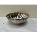 Tiffany & Co. A fluted sterling silver bowl with shaped reeded rim. Incuse marks to base. 18ozs