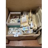 A box of cigarette cards