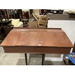 A painted pine table-top clerk's desk. 45' wide