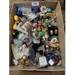 A box of costume jewellery