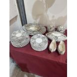A Victorian T.G. & F. Booth Lucknow pattern dinner service comprising 43 pieces
