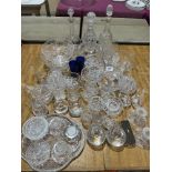 A quantity of glassware, mostly cut