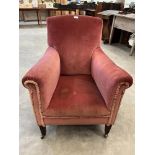 An Edward VII upholstered armchair