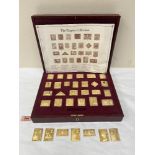 Hallmark Replicas - The Empire Collection 1981 comprising a cased set of 25 silver gilt stamp