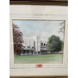 KEN MESSER. BRITISH 1931-2018 St. Antony's College, Oxford. Signed and inscribed. Watercolour 9' x