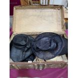 A case of vintage hats